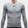 Isadore - 100% Merino LS Baselayer Grey On Bike