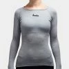 Isadore - Women 100% Merino LS Baselayer Grey On Bike