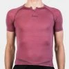 Isadore - 100% Merino SS Baselayer Crushed Berry On Bike