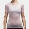 Isadore - Women 100% Merino SS Baselayer Rose On Bike