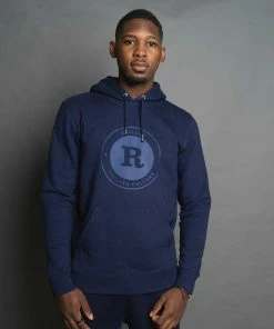 Rouleur Collection Rouleur Logo - Organic Hooded Sweatshirt - Unisex - Heather Blue