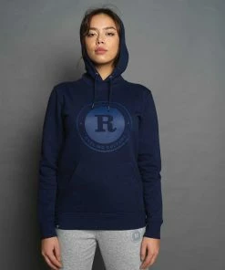 Rouleur Collection Rouleur Logo - Organic Hooded Sweatshirt - Unisex - Heather Blue