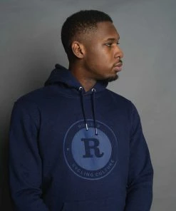 Rouleur Collection Rouleur Logo - Organic Hooded Sweatshirt - Unisex - Heather Blue