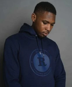 Rouleur Collection Rouleur Logo - Organic Hooded Sweatshirt - Unisex - Heather Blue