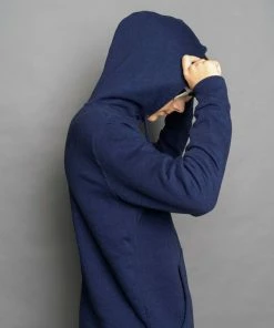 Rouleur Collection Rouleur Logo - Organic Hooded Sweatshirt - Unisex - Heather Blue