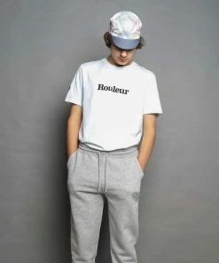 Rouleur Collection Rouleur Logo - Organic Jogger Pants - Unisex - Heather Grey Entire Rouleur Collection
