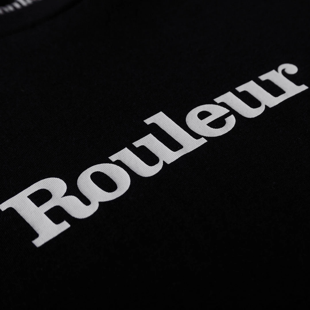 Rouleur Collection Rouleur Logo Organic Unisex T-Shirt - Black/White Entire Rouleur Collection