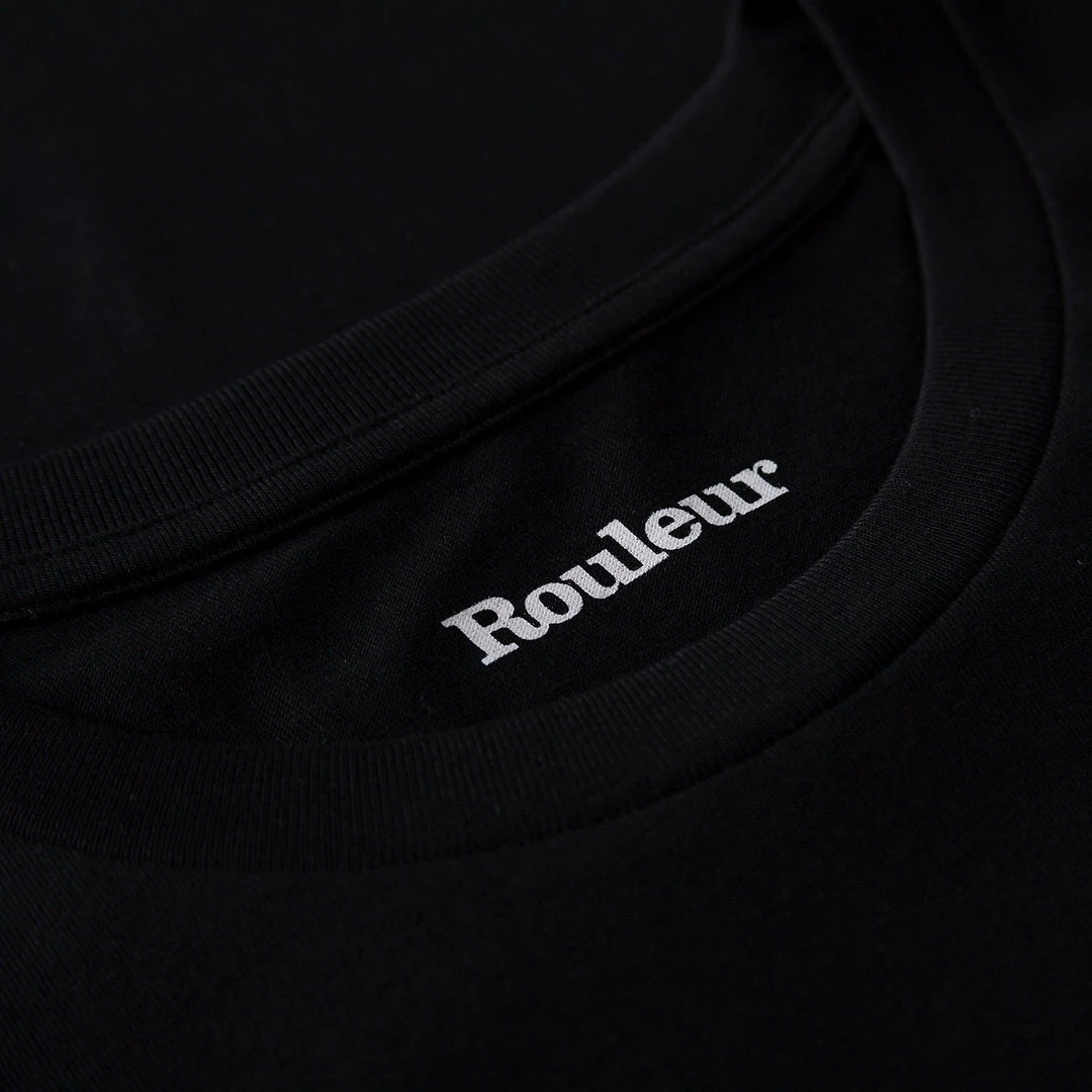 Rouleur Collection Rouleur Logo Organic Unisex T-Shirt - Black/White Entire Rouleur Collection