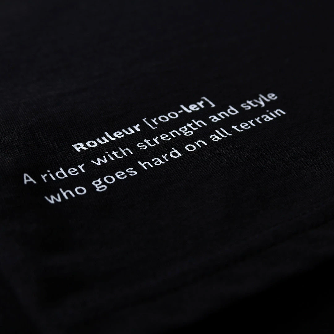 Rouleur Collection Rouleur Logo Organic Unisex T-Shirt - Black/White Entire Rouleur Collection