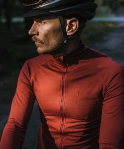 Isadore - Long Sleeve Jersey Ruby Wine On Bike