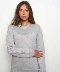 Rouleur Collection Entire Rouleur Collection Rouleur Logo Organic Sweatshirt - Unisex - Grey