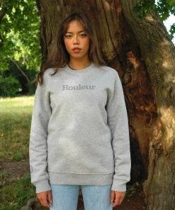 Rouleur Collection Entire Rouleur Collection Rouleur Logo Organic Sweatshirt - Unisex - Grey