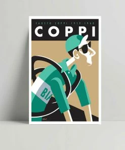 TheLogicalChoice Fausto Coppi- Cycling Art Print - Michael Valenti