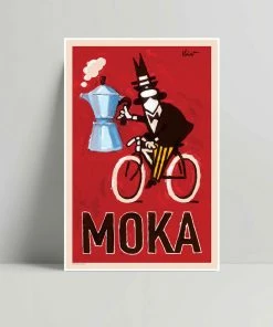 TheLogicalChoice Moka - Cycling Art Print - Michael Valenti