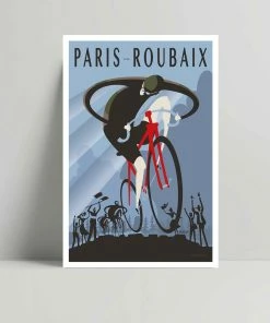 TheLogicalChoice Pairs-Roubaix 1896 - Cycling Art Print - Michael Valenti Art & Photo Prints