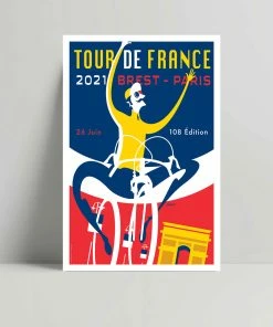 TheLogicalChoice TDF 2021 Triomphe - Cycling Art Print - Michael Valenti Art & Photo Prints