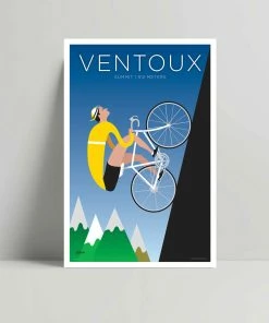 TheLogicalChoice Art & Photo Prints Mount Ventoux - Cycling Art Print - Michael Valenti