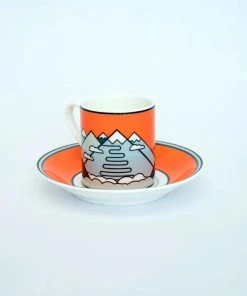 The Handmade Cyclist - Passo Stelvio - Espresso Cup & Saucer New Arrivals
