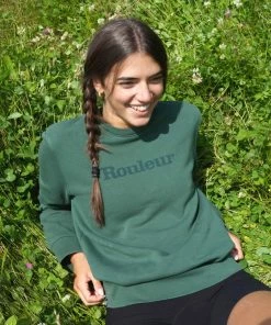 Rouleur Collection Rouleur Logo - Organic Sweatshirt - Unisex - Racing Green Entire Rouleur Collection