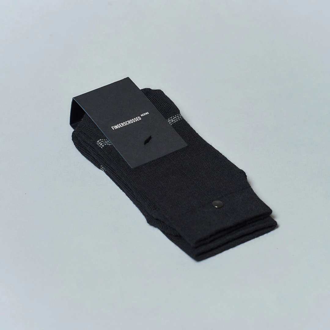Fingerscrossed Merino Socks - Black