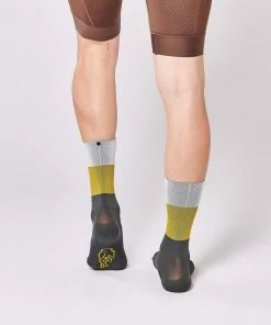 On Bike Fingerscrossed Socks - Block - Aphalt/ White/ Mittelsharf