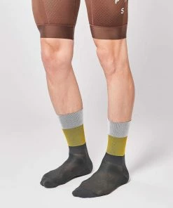 On Bike Fingerscrossed Socks - Block - Aphalt/ White/ Mittelsharf