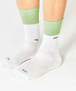 Archive Sale Fingerscrossed Socks - Block - Jade/White