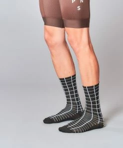 Fingerscrossed Socks - Grid - Black