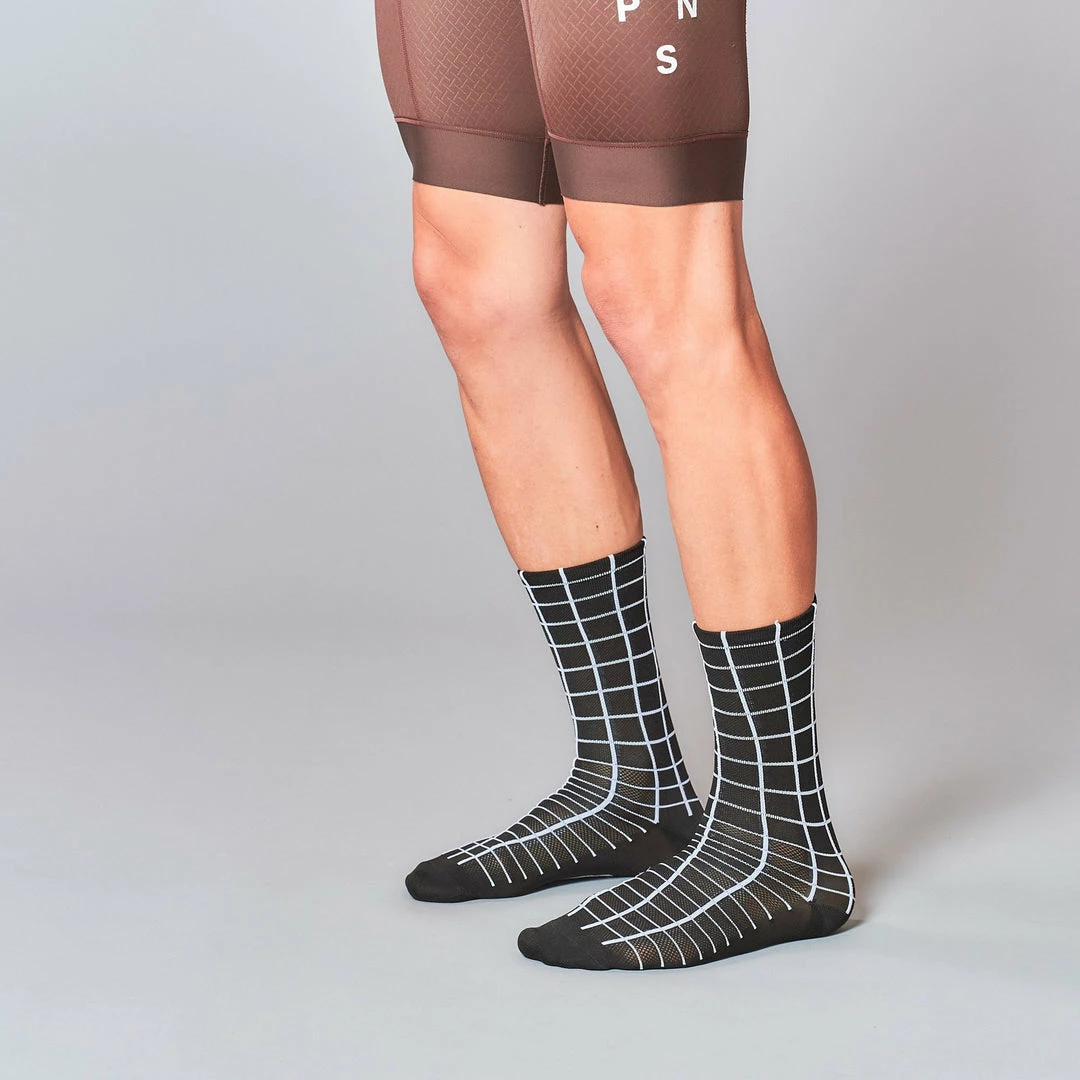 Fingerscrossed Socks - Grid - Black