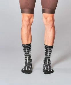 Fingerscrossed Socks - Grid - Black