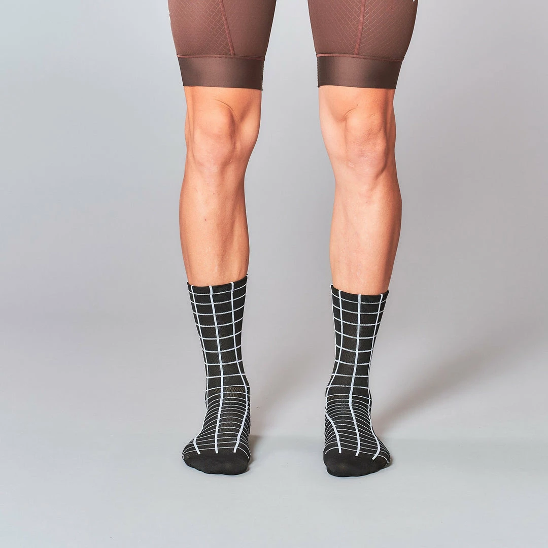 Fingerscrossed Socks - Grid - Black