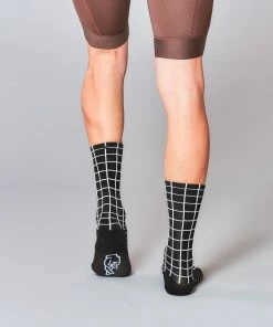 Fingerscrossed Socks - Grid - Black