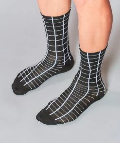 Fingerscrossed Socks - Grid - Black