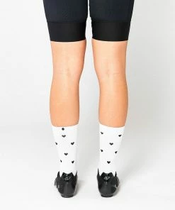 Fingerscrossed Socks - Hearts - White