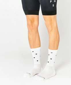 Fingerscrossed Socks - Hearts - White