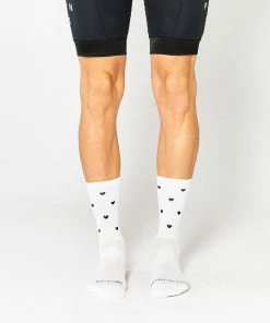 Fingerscrossed Socks - Hearts - White