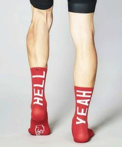 On Bike Fingerscrossed Socks - Hell Yeah 2.0 - Flamme Rouge