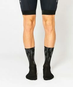 Archive Sale Fingerscrossed Socks - Lines - Black