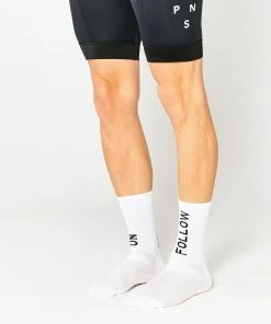 Fingerscrossed Socks - Unfollow - White Archive Sale