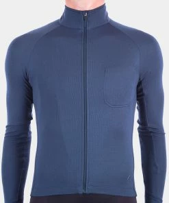 Isadore - Long Sleeve Jersey Indigo Blue On Bike