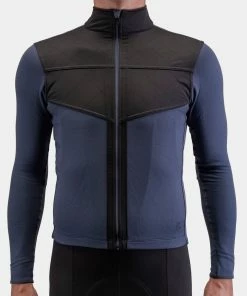 On Bike Isadore - Long Sleeve Shield Jersey Indigo Blue