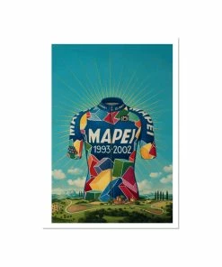 Rouleur Art & Photo Prints Mapei Jersey | Issue 19.5 Illustrated Cover Print A2