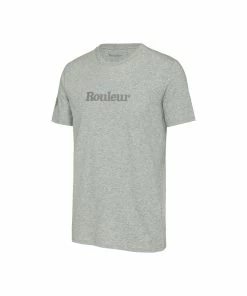 Rouleur Collection Rouleur Logo Organic Unisex T-Shirt – Tonal Grey