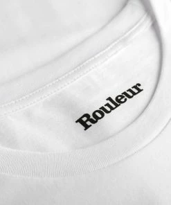 Rouleur Collection Rouleur Logo Organic Unisex T-Shirt – White Entire Rouleur Collection