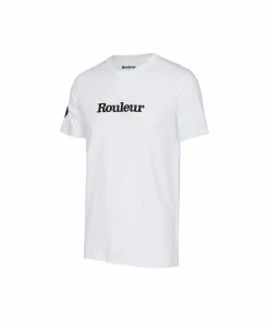 Rouleur Collection Rouleur Logo Organic Unisex T-Shirt – White Entire Rouleur Collection