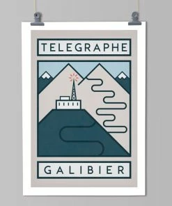 Gifts The Handmade Cyclist - Routes Art Print - Col De Télegraph & Galibiér