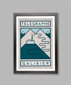 Gifts The Handmade Cyclist - Routes Art Print - Col De Télegraph & Galibiér