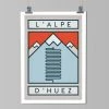 Gifts The Handmade Cyclist - Routes Art Print - L'Alpe D'Huez