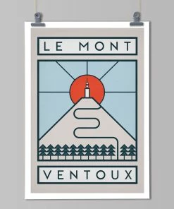 Gifts The Handmade Cyclist - Routes Art Print - Mont Ventoux