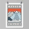 The Handmade Cyclist - Routes Art Print - Passo Stelvio